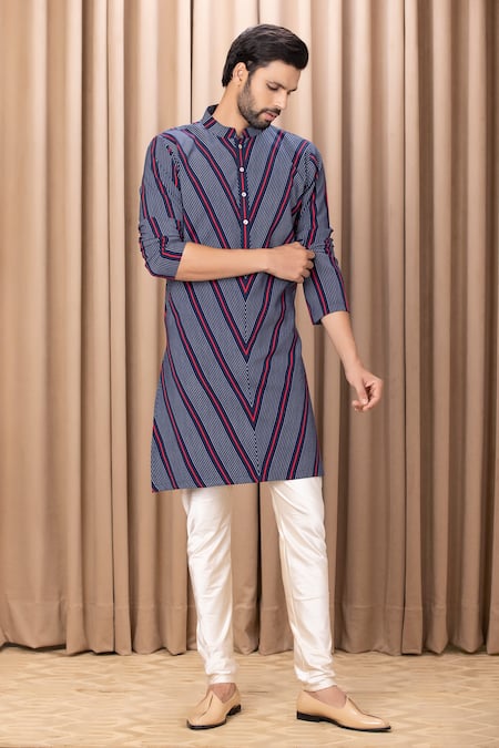 Ankit V Kapoor Aarsh Chevron Print Kurta Set 