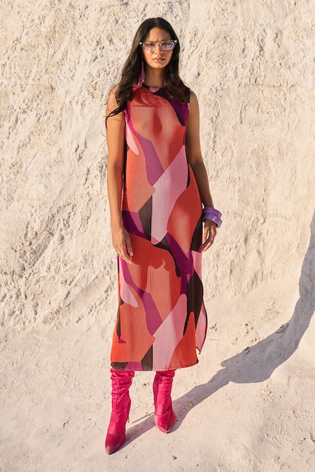 Loralee Pleated Midi Dress – ASTR The Label