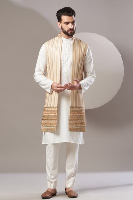 Kasbah Embroidered Long Nehru Jacket 