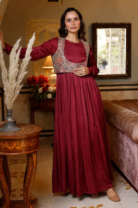 Anarkali suit sale with koti