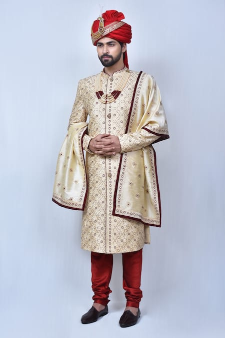 Arihant Rai Sinha Floral Embroidered Sherwani Set 