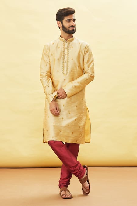 Arihant Rai Sinha Botanic Pattern Kurta & Churidar Set 