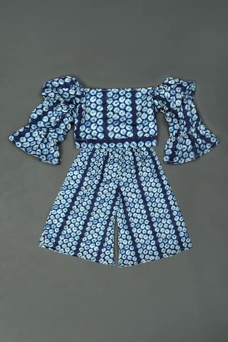 Maaikid Shibori Print Top Palazzo Set 