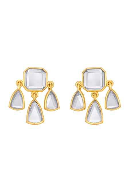 ISHARYA Seher Statement Mirror Studs 