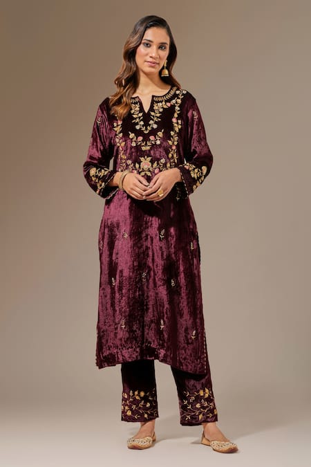 Anantaa by Roohi Velvet Embroidered Palazzo Pant 