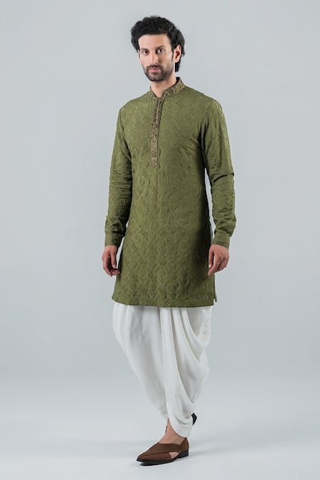 Punit Arora Sleeveless Long Bundi And Kurta Set 