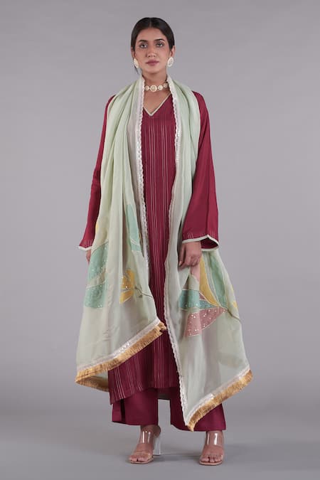 AFFROZ Straight Kurta Palazzo Set 