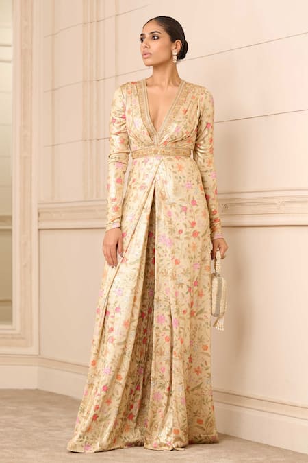 Tarun Tahiliani Garden Print Jumpsuit 