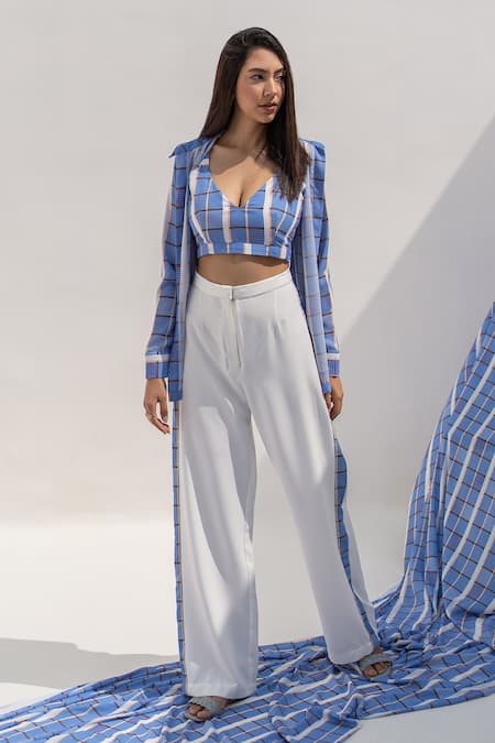 Kritika Madan Label Checkered Print Shirt Pant Set 