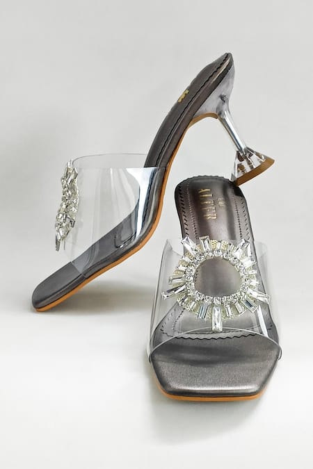 Grey hotsell clear heels