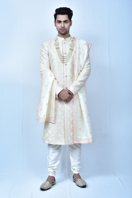 Samyukta Singhania Diamond Mandala Embroidered Sherwani Set 