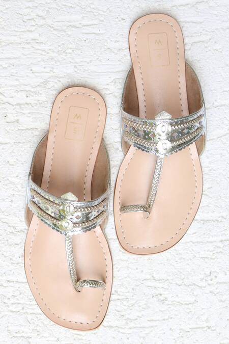 Women's Maggie Rhinestone Slide Sandals - A New Day™ Silver 6 : Target