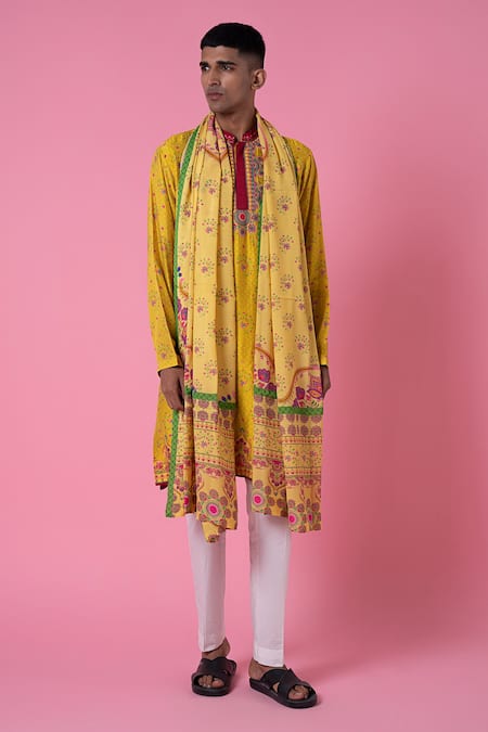 Siddhartha Bansal Signature SB Paisley Print Stole 