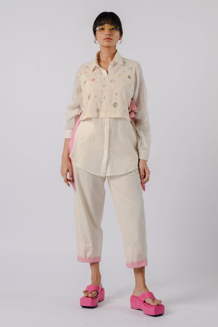 Tussah By Siddhi Shah Handloom Cotton Shirt & Pant Set 