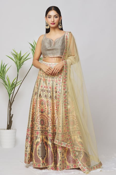 Green Party Wear Sequins Embroidered Tapetta Lehenga