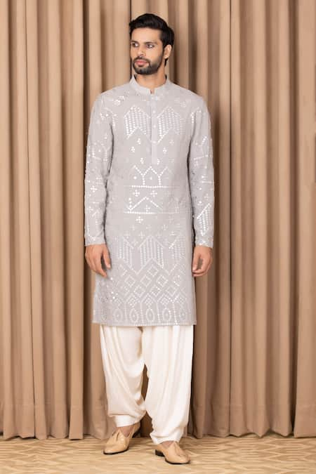 Ankit V Kapoor Imran Mirror Embroidered Kurta Set 