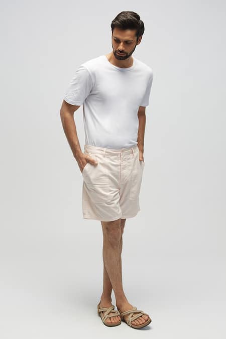 Terra Luna Organic Handloom Oxford Cotton Shorts 