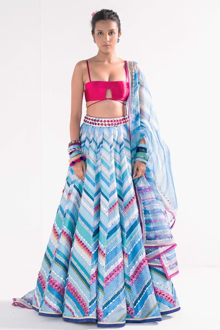 Cedar & Pine Banjara Embroidered Lehenga Set 