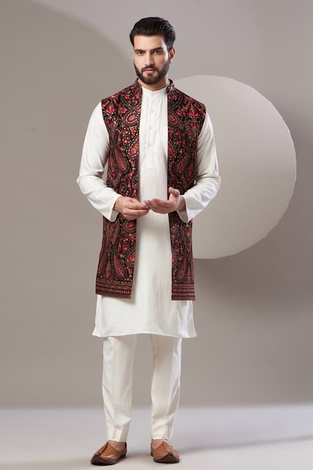 Kasbah Embroidered Nehru Jacket 