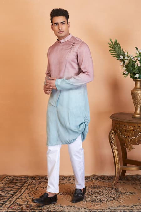 Hilo Design Ombre Georgette Kurta For Kids