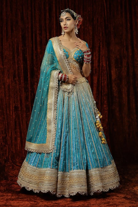 Buy Indigo Blue Lehenga Choli in Custom Sizes Online in India - Etsy