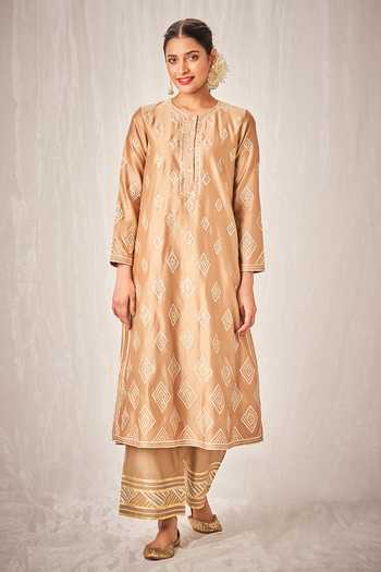 Gulabo By Abu Sandeep Chanderi Silk Gota Work Kurta 