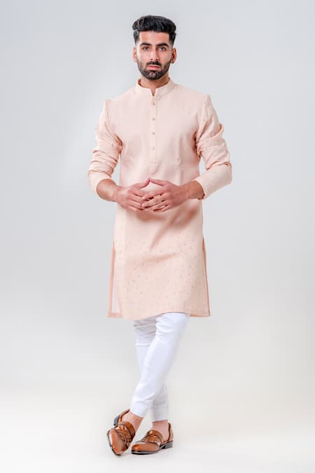 Amrit Dawani Chanderi Silk Straight Kurta With Pant 