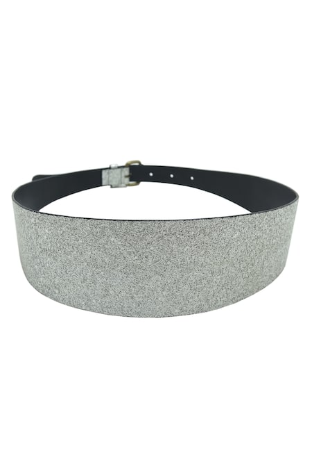 TROV Vera Leather Shimmer Belt 