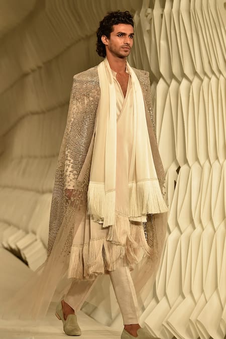 Rohit Gandhi + Rahul Khanna Fringed Hem Stole 