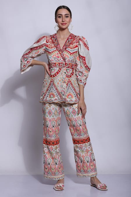 Sonali Gupta Embroidered Jacket & Pant Set 