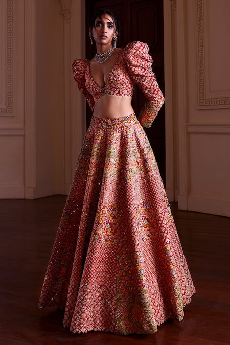 Mrunalini Rao Mayna Mosaic Patchwork Lehenga & Blouse Set 