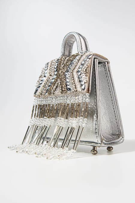 Born Flash Seraphim Tassel Embellished Leather Bag 