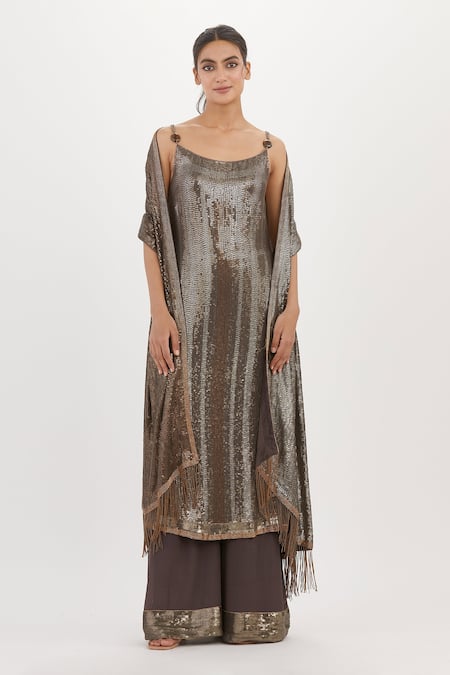 Nakul Sen Sequin Embroidered Kurta Palazzo Set 