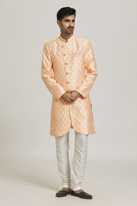 Samyukta Singhania Woven Floral Jacquard Sherwani With Pant 