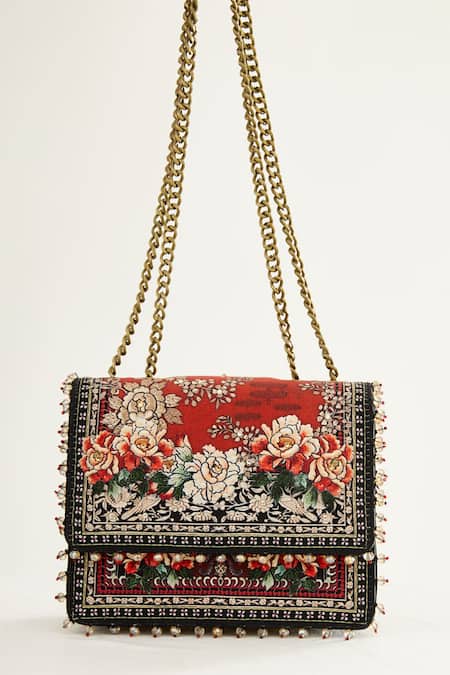 The Garnish Company Himari Japanese Floral Print Sling Bag 