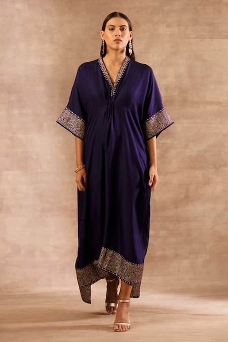 JAYANTI REDDY Silk V Neck Kaftan 