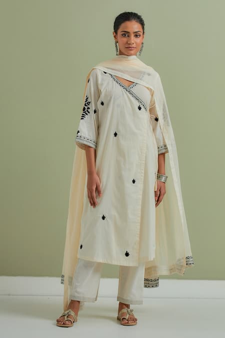 Priya Chaudhary Flora Embroidered Angrakha Pant Set 
