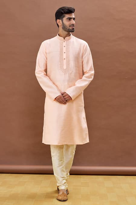 Samyukta Singhania Placket Embroidered Straight Kurta Set 