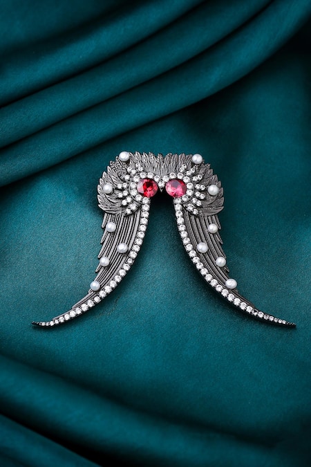 Cosa Nostraa Abstract Owl Shape Brooch 