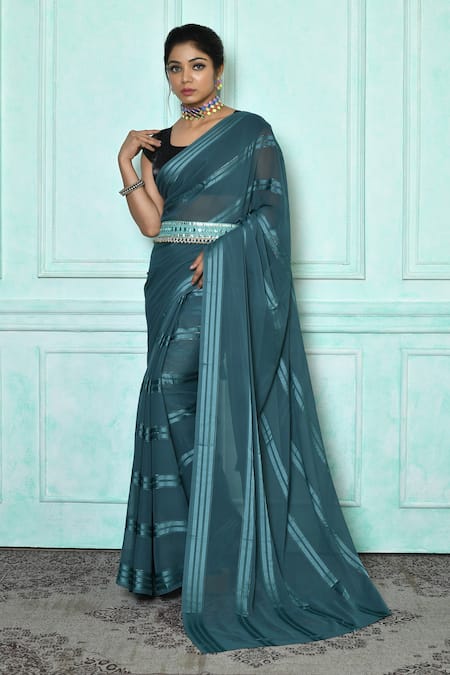 Khwaab by Sanjana Lakhani Striped Pattern Saree 