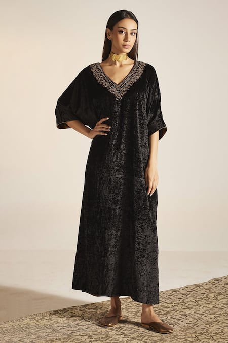 Shorshe Clothing Noor Silk Velvet Kaftan 