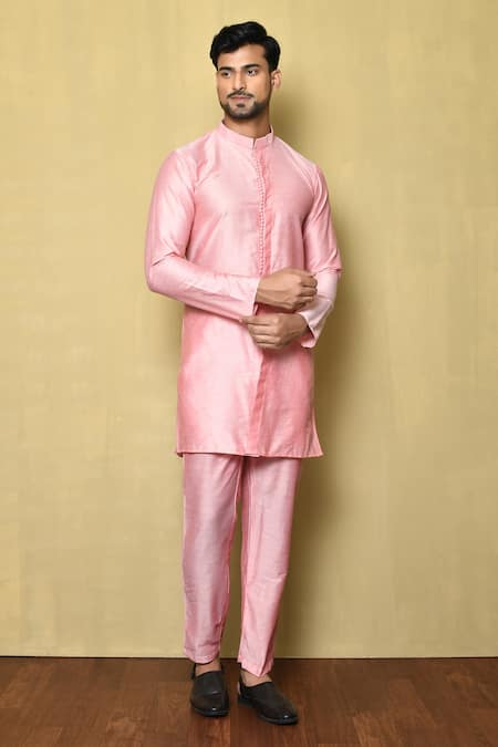 Aryavir Malhotra Band Collar Kurta 