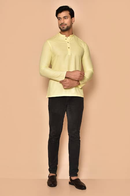 Aryavir Malhotra Cotton Short Kurta 