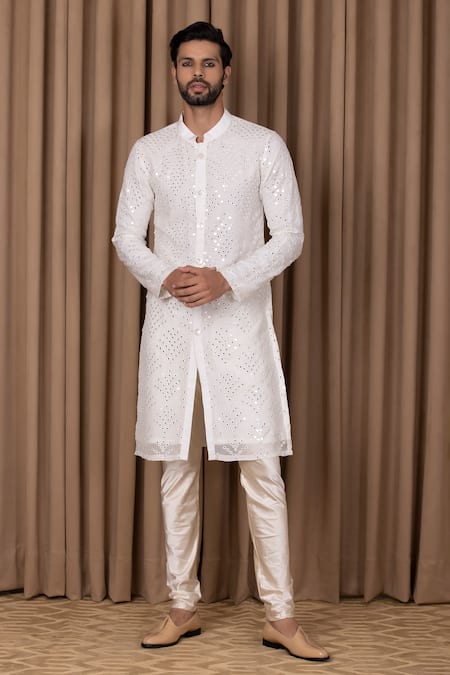 Ankit V Kapoor Rashid Mirror Embroidered Kurta Set 