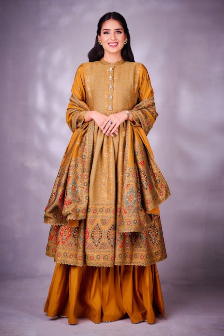 Safaa Woven Anarkali Sharara Set 