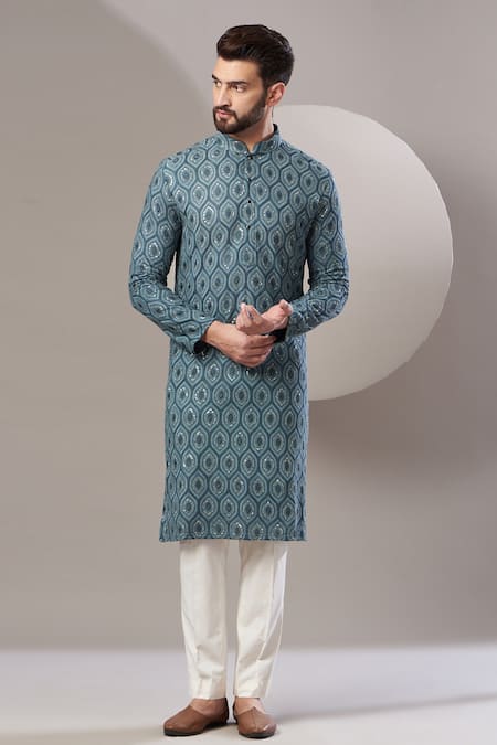 Kasbah Thread & Sequin Work Kurta Set 