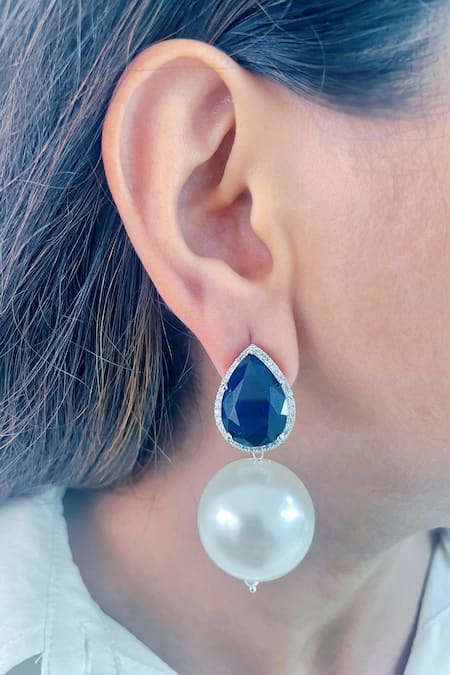 Buy Swiss Blue Topaz Earrings Silver Blue Topaz Earrings Blue Stone  Earrings Blue Topaz Jewelry Online in India - Etsy