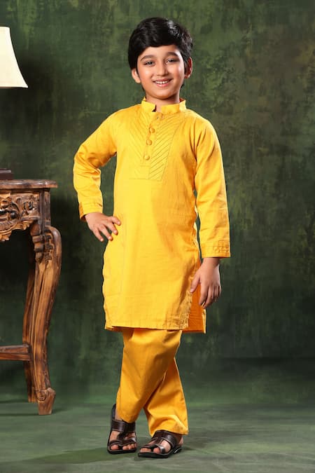 LittleCheer Pintuck Kurta & Pyjama Set 