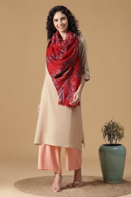 SHINGORA Floral Jacquard Woven Stole 