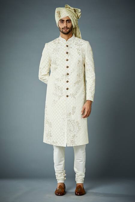 Gargee Designers Unconventional Tonal Embroidered Sherwani Set 